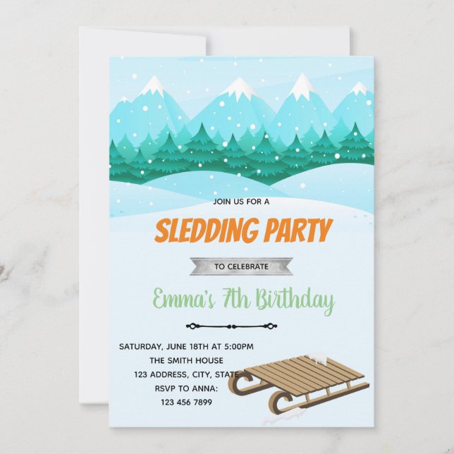 Invitación a la fiesta de cumpleaños (Anverso)