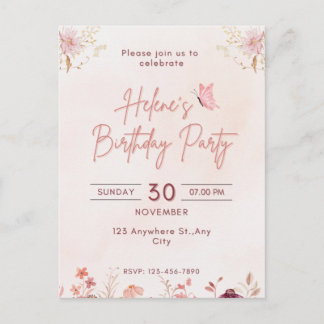 Invitación a la fiesta de cumpleaños 