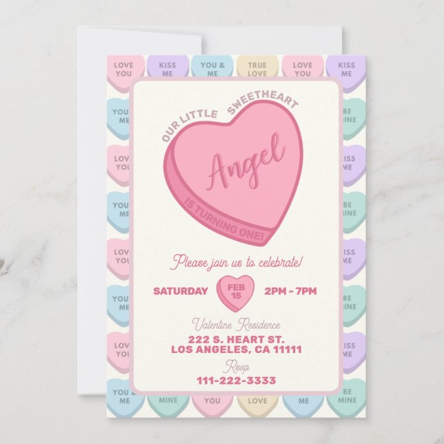 Invitación a la fiesta de cumpleaños (Anverso)
