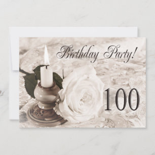 Invitación a la fiesta de cumpleaños 100 años