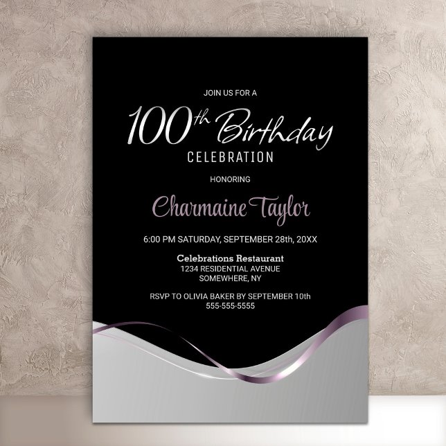 Invitación a la fiesta de cumpleaños 100 de Black  (Subido por el creador)