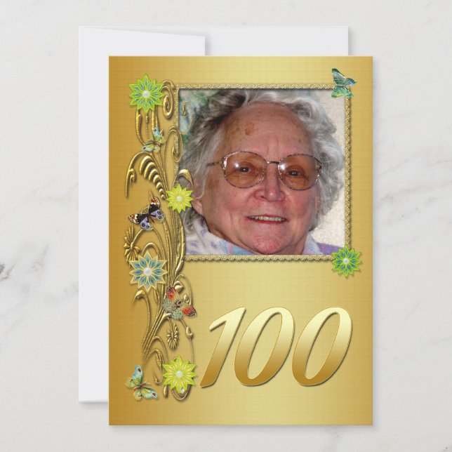 Invitación a la fiesta de cumpleaños 100 del Golde (Anverso)