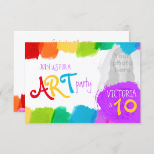 Invitación a la fiesta de cumpleaños 10 de Art fie
