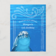 Invitación a la fiesta de cumpleaños 10 del Dolphi