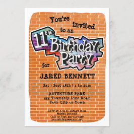 Invitación a la fiesta de cumpleaños 11 del graffi