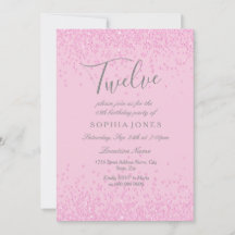 Invitación a la fiesta de cumpleaños 12 Chicas Pur