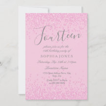 Invitación a la fiesta de cumpleaños 14 Chicas Pur
