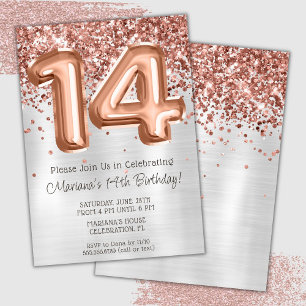 Invitación a la fiesta de cumpleaños 14 de Rosa Go