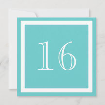 Invitación a la fiesta de cumpleaños 16 - Aqua