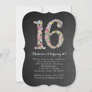 Invitación a la fiesta de cumpleaños 16 de los Chi