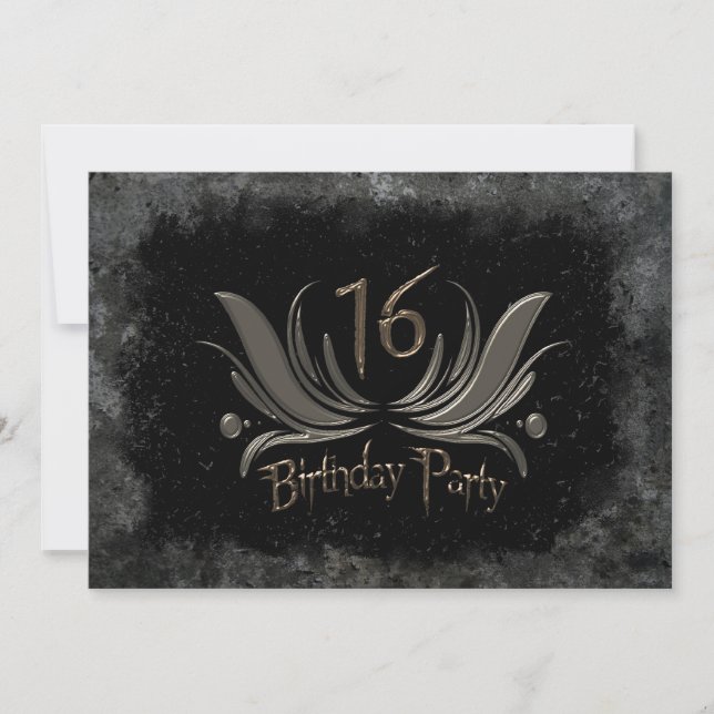 Invitación a la fiesta de cumpleaños 16 más fría - (Anverso)
