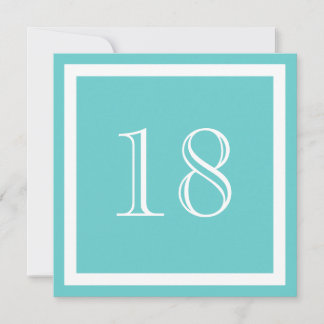 Invitación a la fiesta de cumpleaños 18 - Aqua