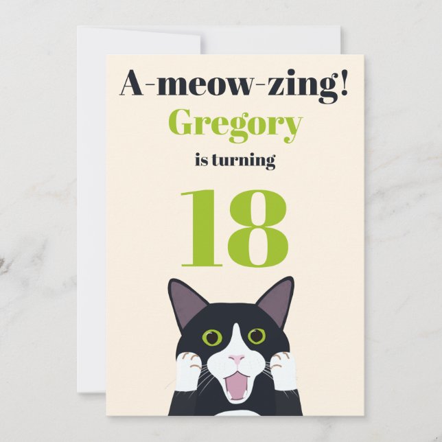 Invitación a la fiesta de cumpleaños 18 de un dive (Anverso)
