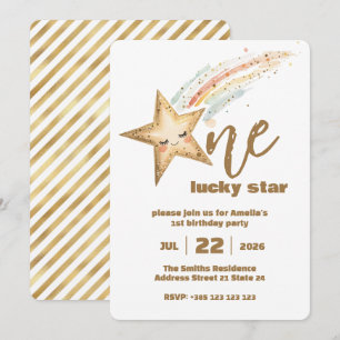 Invitación a la fiesta de cumpleaños 1 de Gold Luc