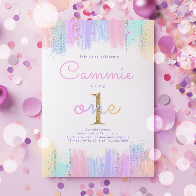 Invitación a la fiesta de cumpleaños 1 del Pastel  (Subido por el creador)