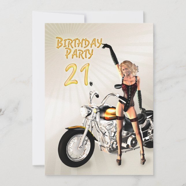 Invitación a la fiesta de cumpleaños 21 (Anverso)