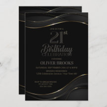 Invitación a la fiesta de cumpleaños 21 del oro ne