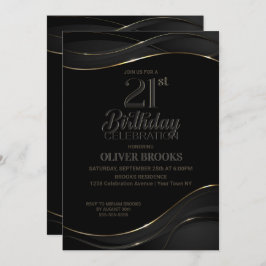 Invitación a la fiesta de cumpleaños 21 del oro ne