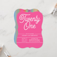 Invitación a la fiesta de cumpleaños 21 del Rainbo