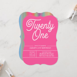 Invitación a la fiesta de cumpleaños 21 del Rainbo