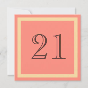 Invitación a la fiesta de cumpleaños 21 - Salmon C