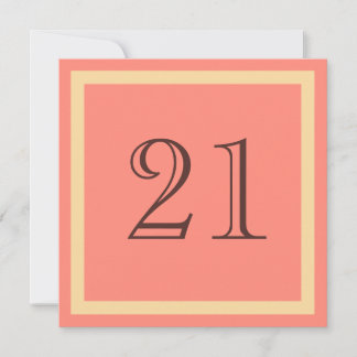 Invitación a la fiesta de cumpleaños 21 - Salmon C