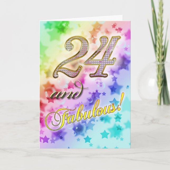 Invitación a la fiesta de cumpleaños 24 (Anverso)