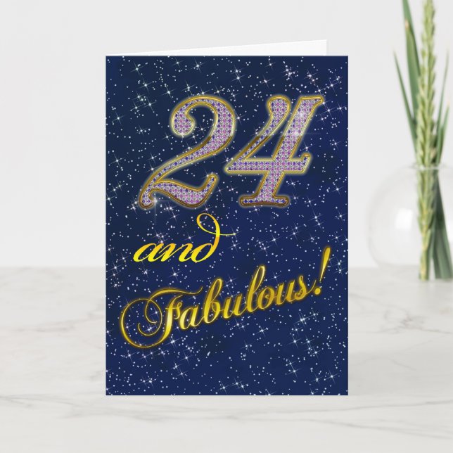 Invitación a la fiesta de cumpleaños 24 (Anverso)