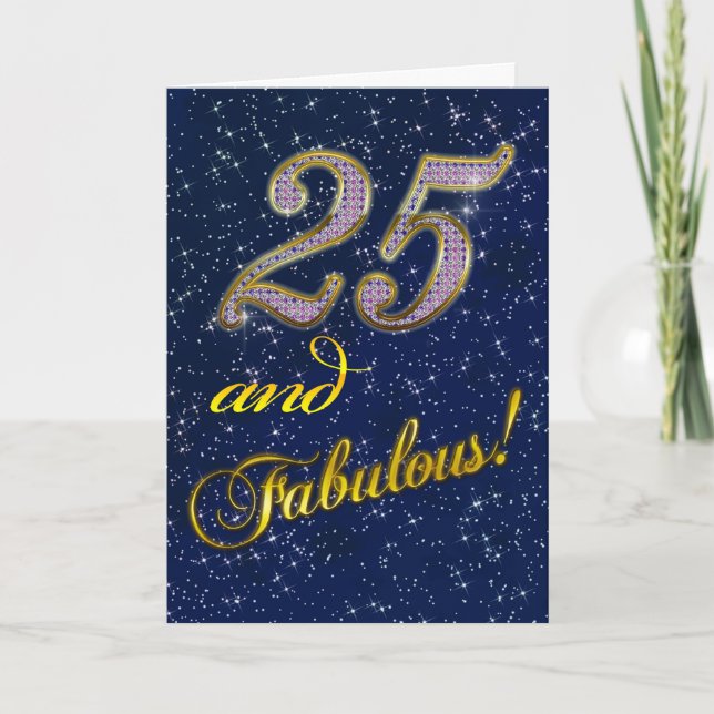 Invitación a la fiesta de cumpleaños 25 (Anverso)