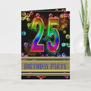 Invitación a la fiesta de cumpleaños 25