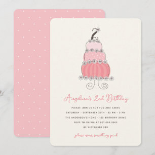 Invitación a la Fiesta de cumpleaños 2 Chica de to