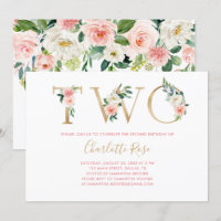 Invitación a la fiesta de cumpleaños 2 de Floral R