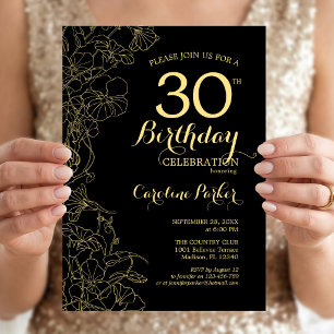 Invitación a la fiesta de cumpleaños 30 de Black G