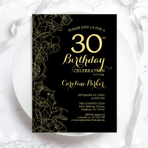 Invitación a la fiesta de cumpleaños 30 de Black G
