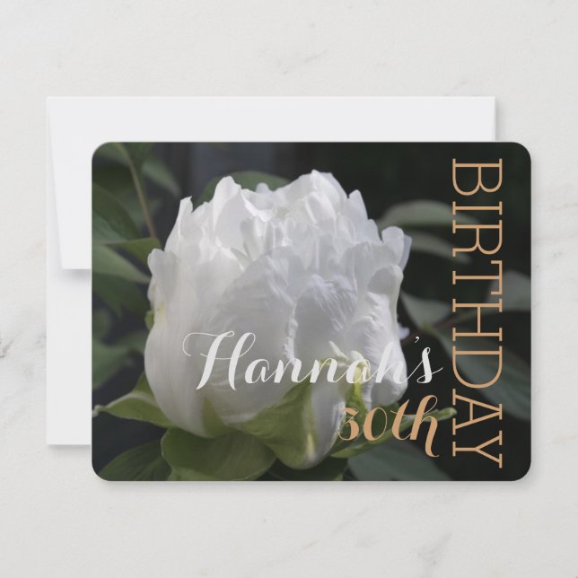 Invitación a la fiesta de cumpleaños 30 de White P (Anverso)