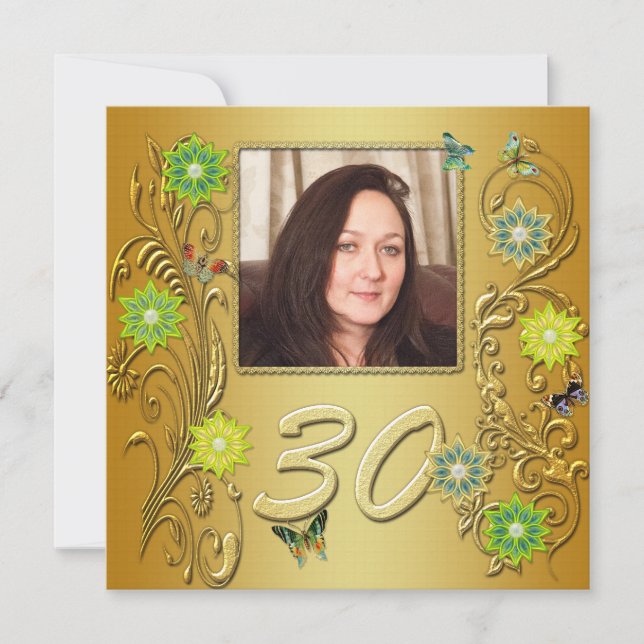 Invitación a la fiesta de cumpleaños 30 del Golden (Anverso)