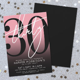 Invitación a la fiesta de cumpleaños 30 del negro 