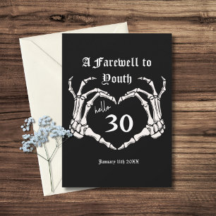 Invitación a la fiesta de cumpleaños 30 - funeral 