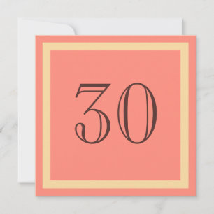 Invitación a la fiesta de cumpleaños 30 - Salmon C