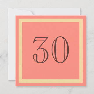 Invitación a la fiesta de cumpleaños 30 - Salmon C