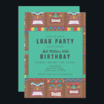 Invitación a la fiesta de cumpleaños 40 de la másc<br><div class="desc">Coloridas invitaciones a fiestas de diseño de máscara de tiki para su celebración de 40 años de fiesta. Personalizar cada línea de texto con los detalles de su fiesta mediante la plantilla. 

Contáctame si necesitas ayuda,  me encantaría ayudarla.</div>