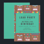 Invitación a la fiesta de cumpleaños 40 de la másc<br><div class="desc">Coloridas invitaciones a fiestas de diseño de máscara de tiki para su celebración de 40 años de fiesta. Personalizar cada línea de texto con los detalles de su fiesta mediante la plantilla. Contáctame si necesitas ayuda,  me encantaría ayudarla.</div>