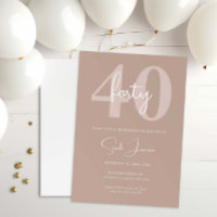 Invitación a la fiesta de cumpleaños 40 de la mini