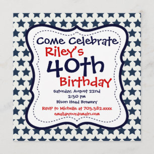Invitación a la fiesta de cumpleaños 40 de las Est