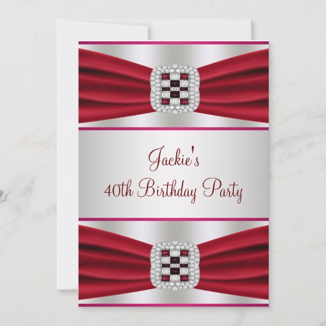 Invitación a la fiesta de cumpleaños 40 del Diaman (Anverso)