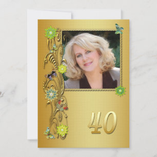 Invitación a la fiesta de cumpleaños 40 del Golden