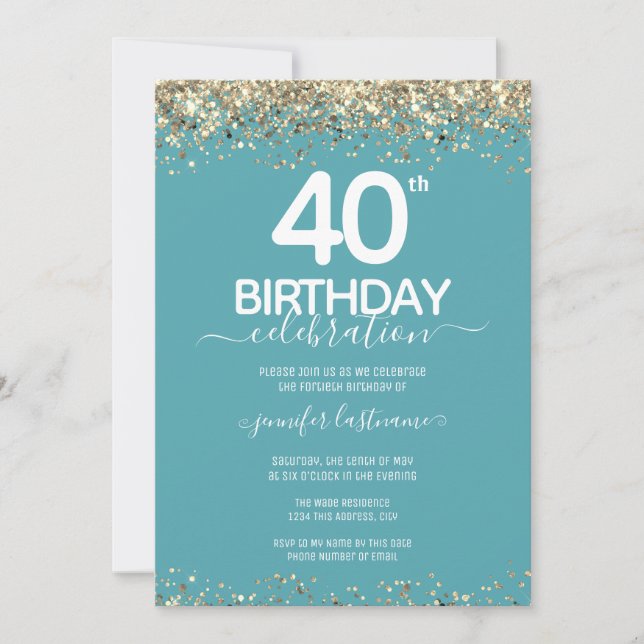 Invitación a la fiesta de cumpleaños 40 del Purpur (Anverso)