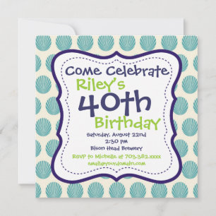 Invitación a la fiesta de cumpleaños 40 del verde