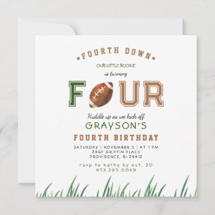 Invitación a la fiesta de cumpleaños 4 de Huddle U