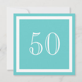 Invitación a la fiesta de cumpleaños 50 - Aqua